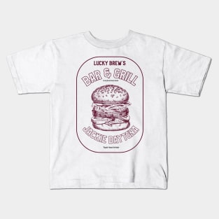 Lucky Brew's Bar & Grill | Lazlo the Regular Human Bartender | WWDITS Kids T-Shirt